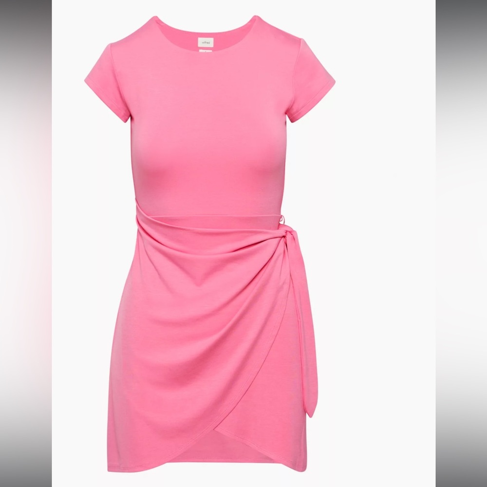Wilfred Lune wrap mini dress in bubble pink
